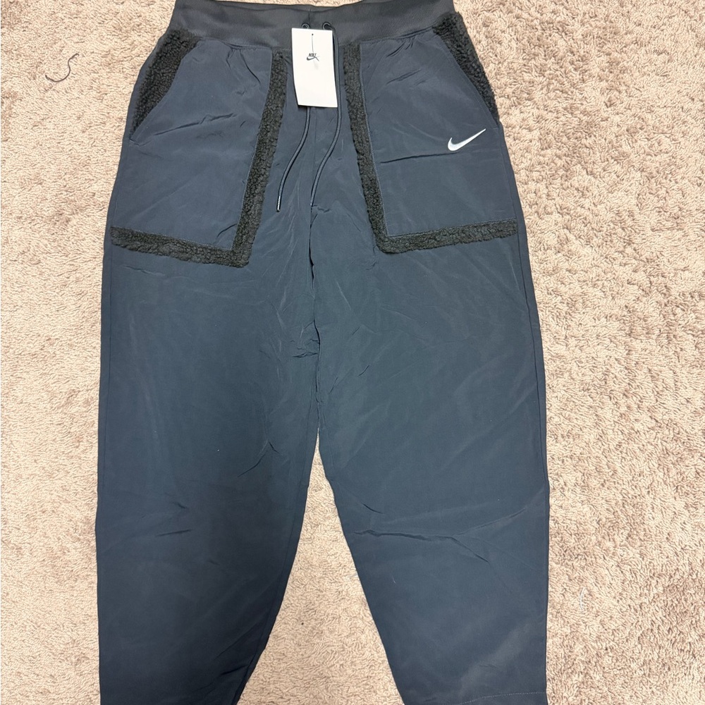 Nike Men's Dark Gray Joggers with Black Accents